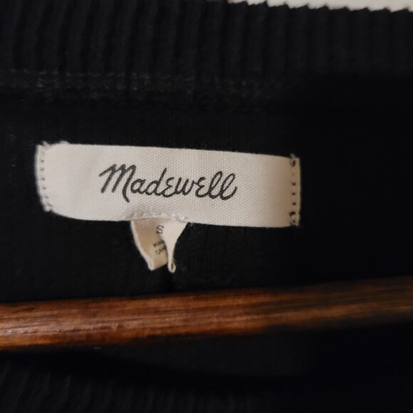 Madewell Ribbed Asymmetrical Hem Crew Neck Top SZ S - Picture 3 of 4